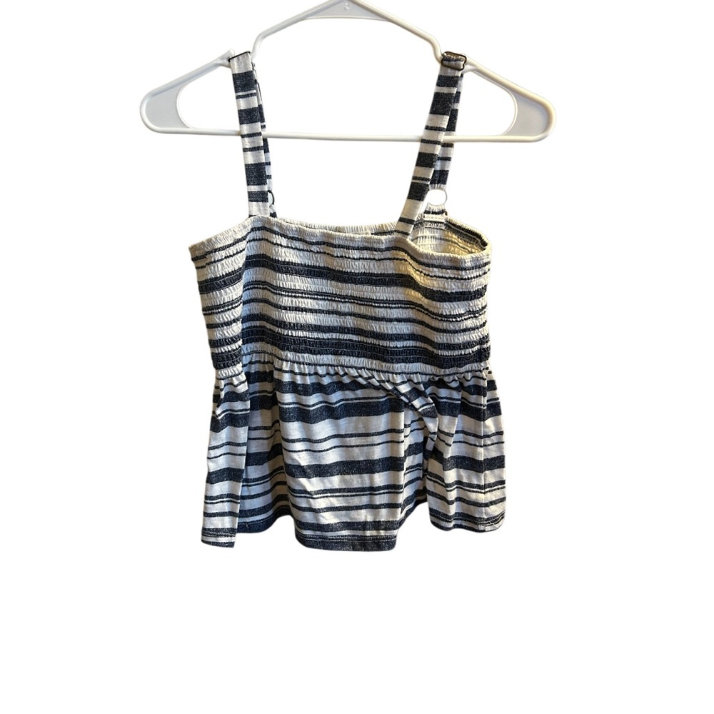 Altar’d State Women’s Striped Tank Top - Navy and White